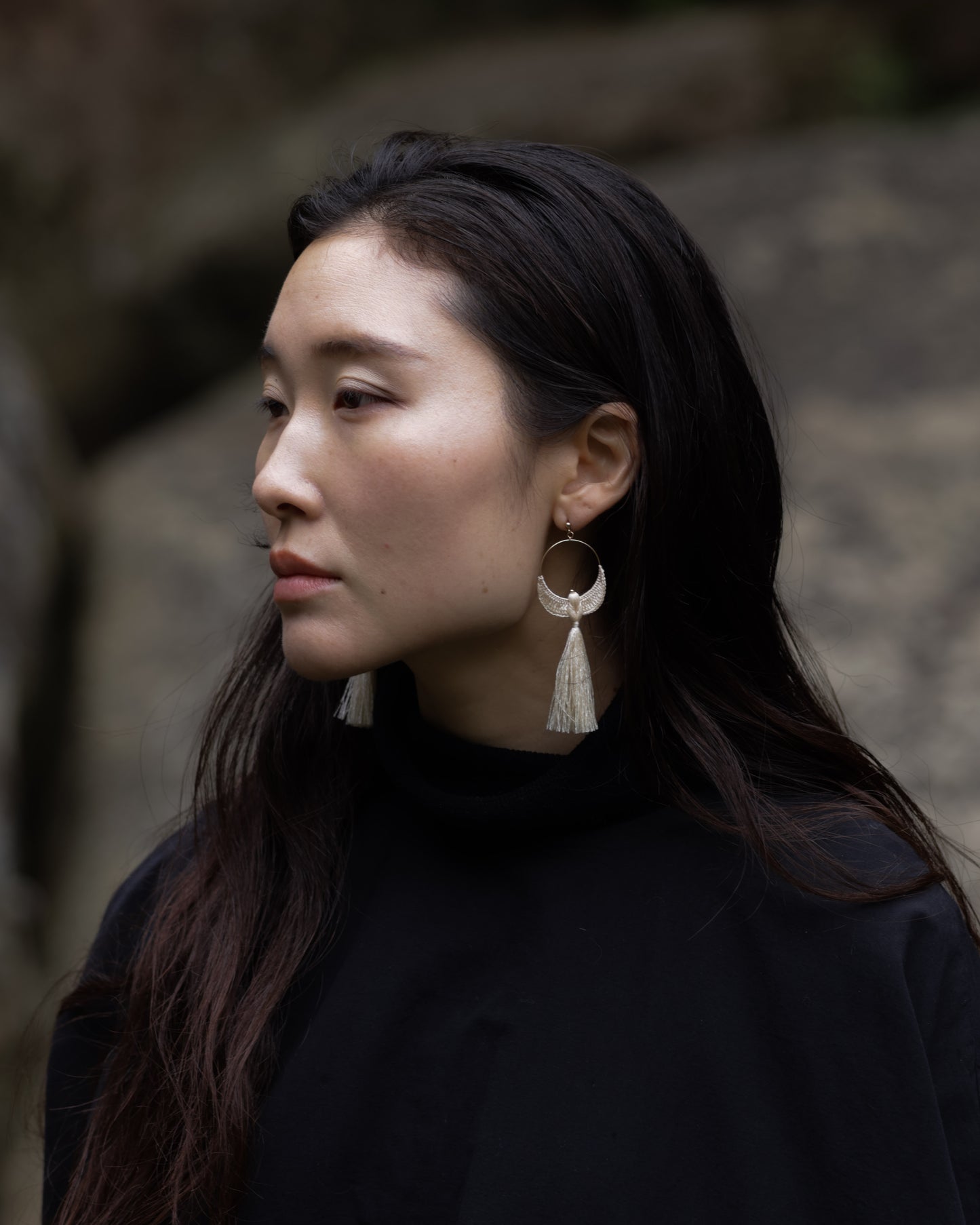 Bird earrings Long | Unbleached 