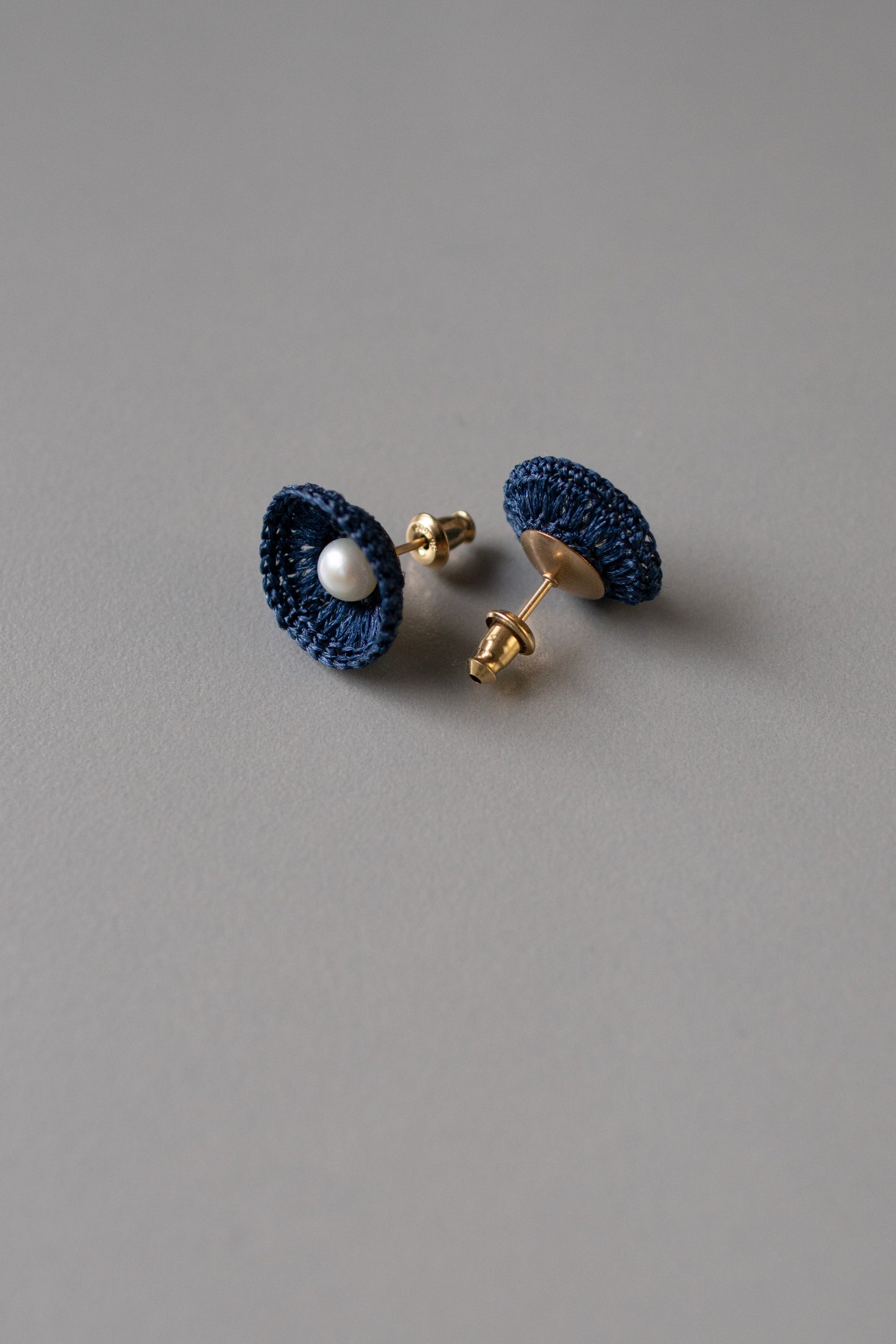 parabolic earrings | indigo