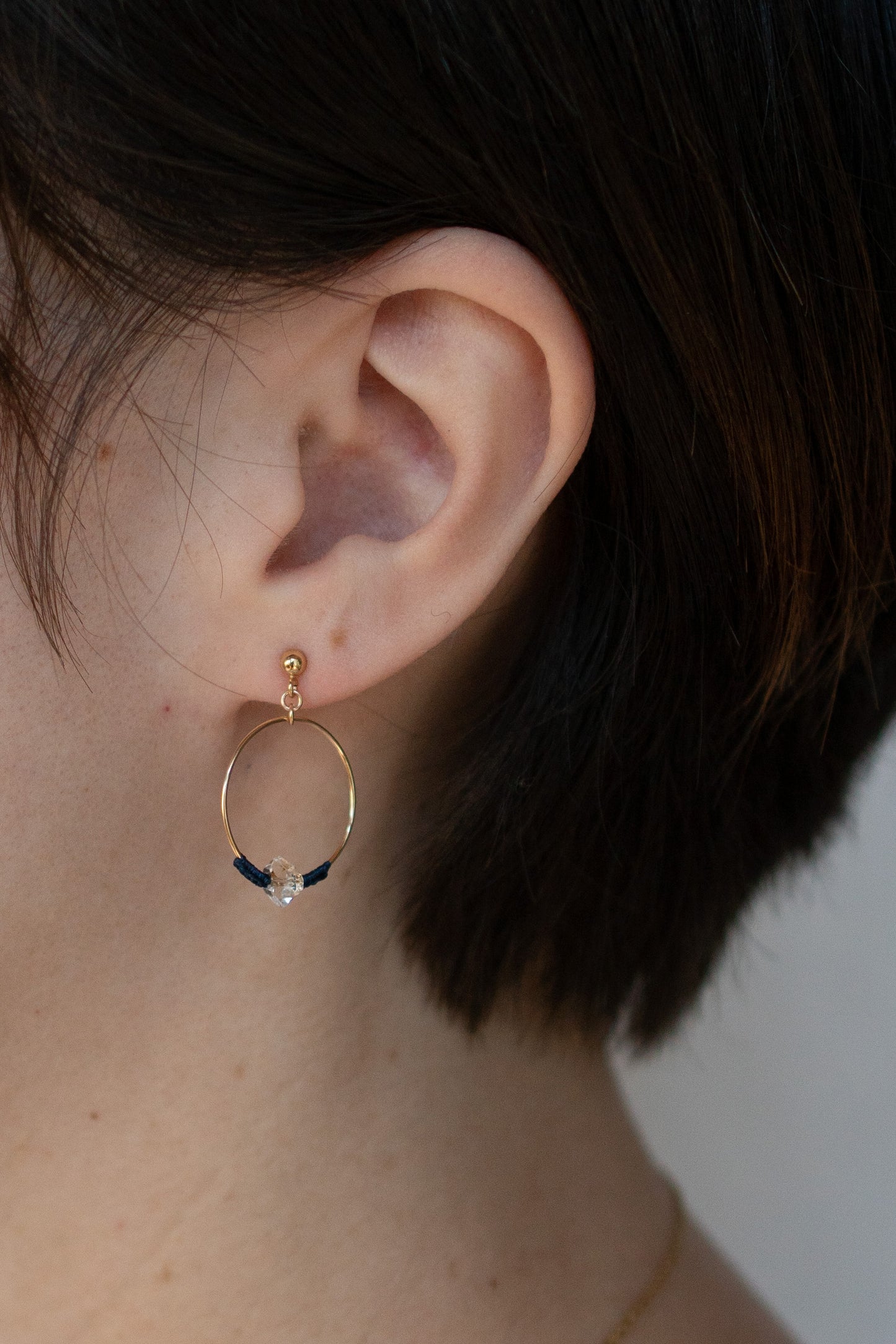 Inclusion crystal earrings | Indigo