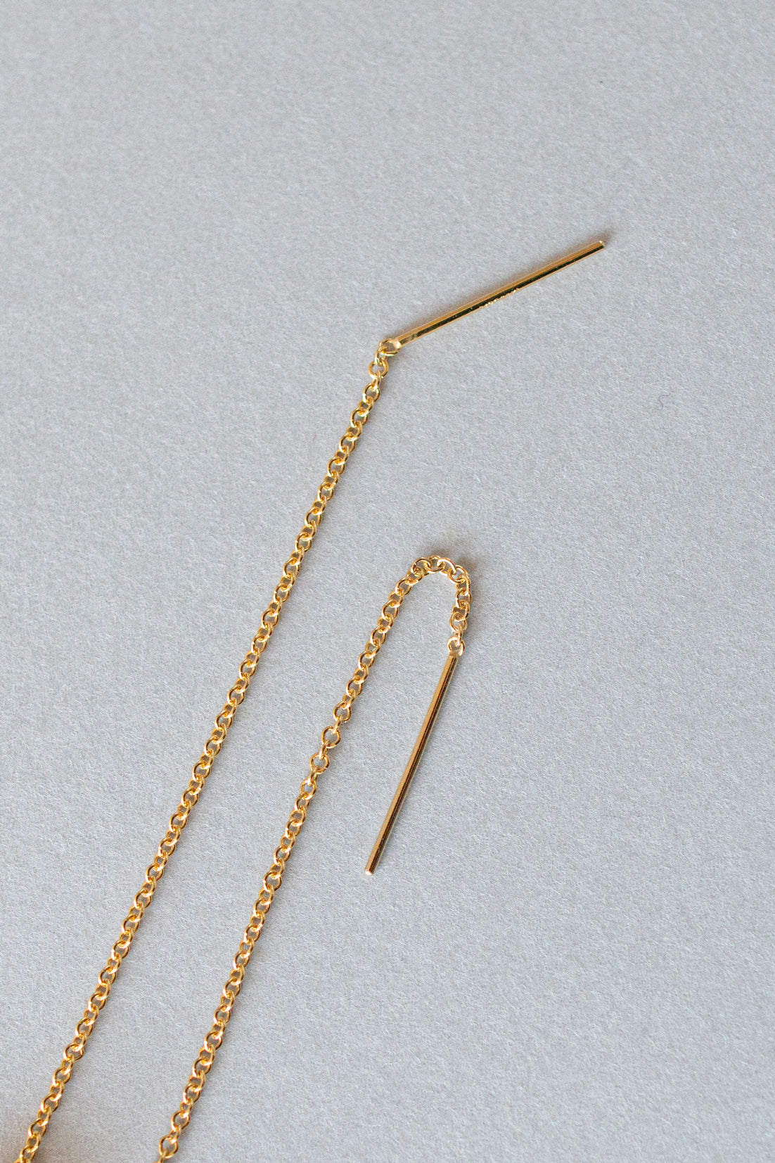 Small pearl chain earrings | Ecru 