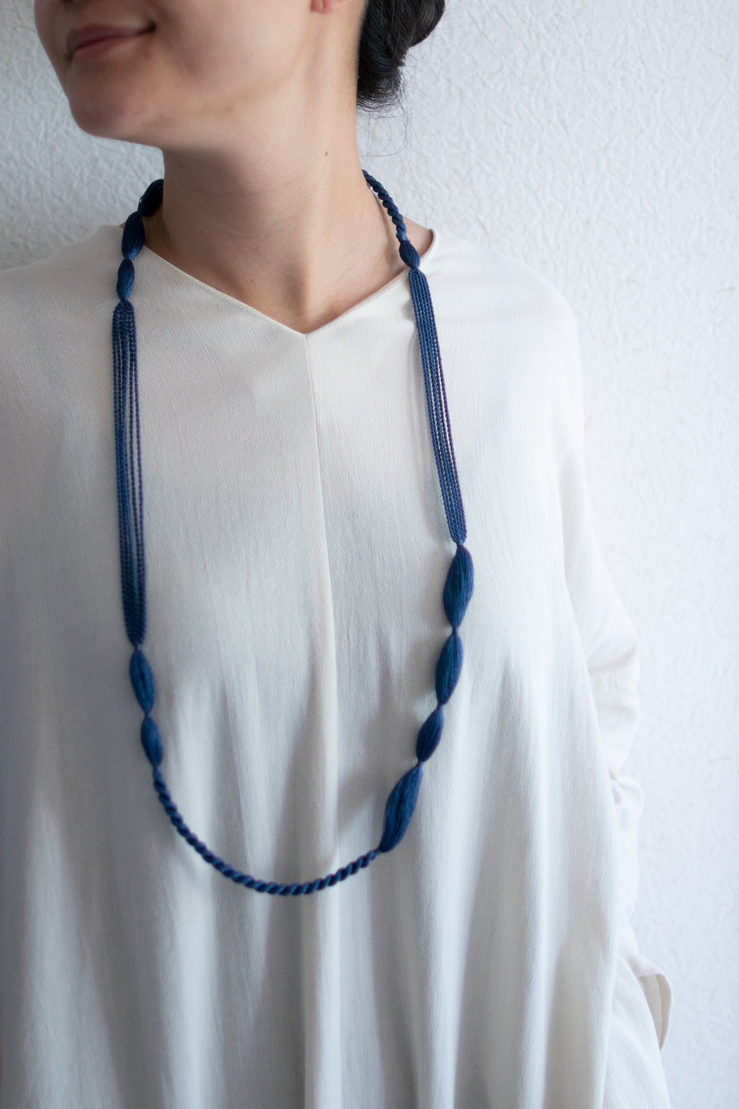 Cyclic long necklace | 100cm | Indigo